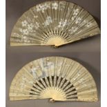 A pair of Art Nouveau fans circa 1900