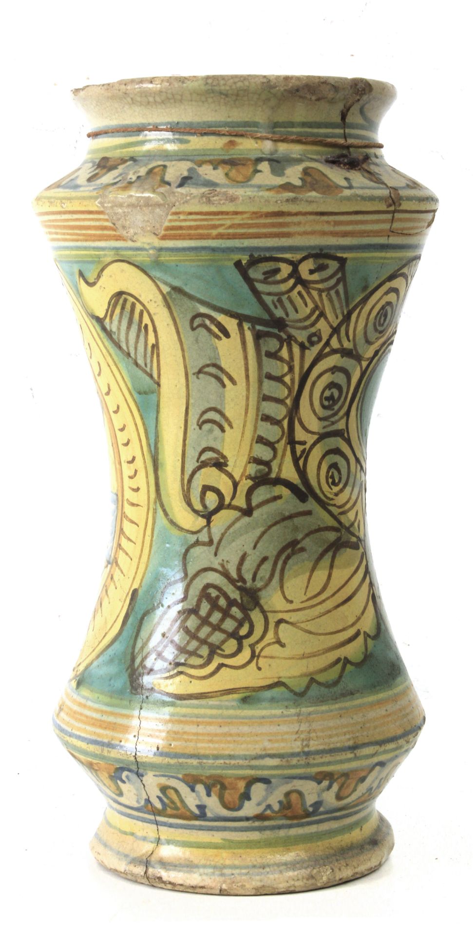 An 18th century Catalan pharmacy jar in Banyoles pottery - Image 6 of 8