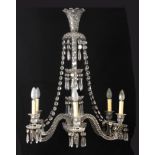 A 19th century six light chandelier