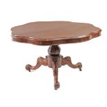 A 19th century English Victorian mahogany dining table