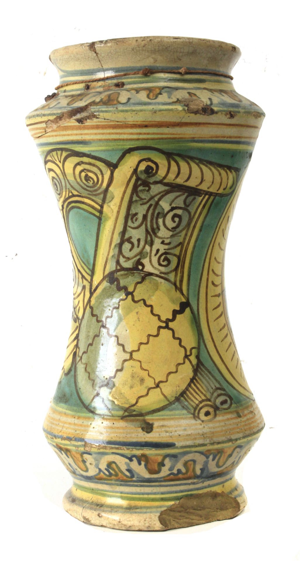 An 18th century Catalan pharmacy jar in Banyoles pottery - Image 2 of 8