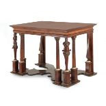 Juan de Ortiz. An Spanish fernandino mahogany console table, signed and dated