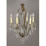 A 19th century six light chandelier