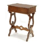 A 19th century Isabelino mahogany sewing table