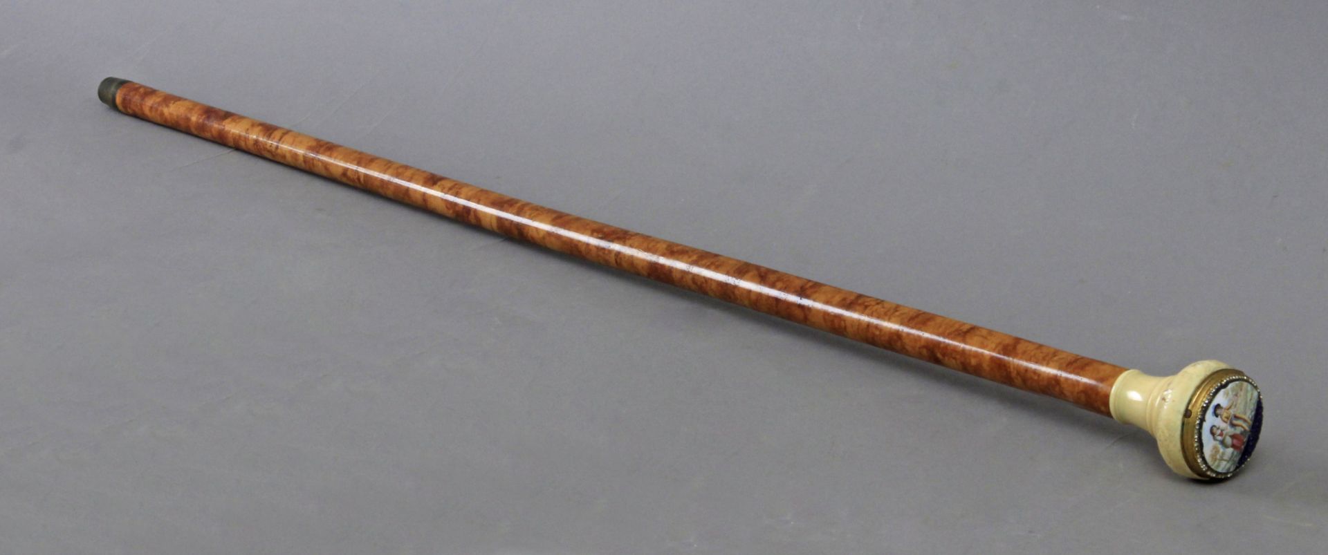 A second half of 19th century English fruit wood walking cane