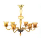 A 20th century Italian ceiling lamp in Murano glass