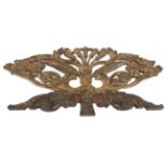 A pair 18th century carved and gilt wood decorative wall plaques