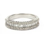 A half eternity diamond ring with an 18k