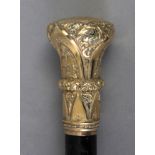 First half of 20th century tortoiseshell baton with a yellow gold handle