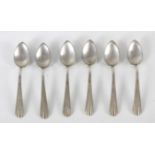 A set of six early 19th century Spanish silver spoons with hallmarks from Salamanca