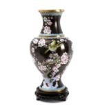 A 20th century Chinese vase in bronze and cloisonné enamel