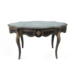 A 19th century Napoleon III ebonized wood and boulle marquetry table