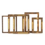 19th-20th centuries set of five carved and gilt wood frames