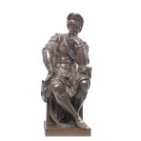A late 19th century grand tour bronze sculpture