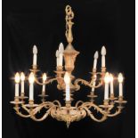 First third of 20th century Empire style bronze chandelier