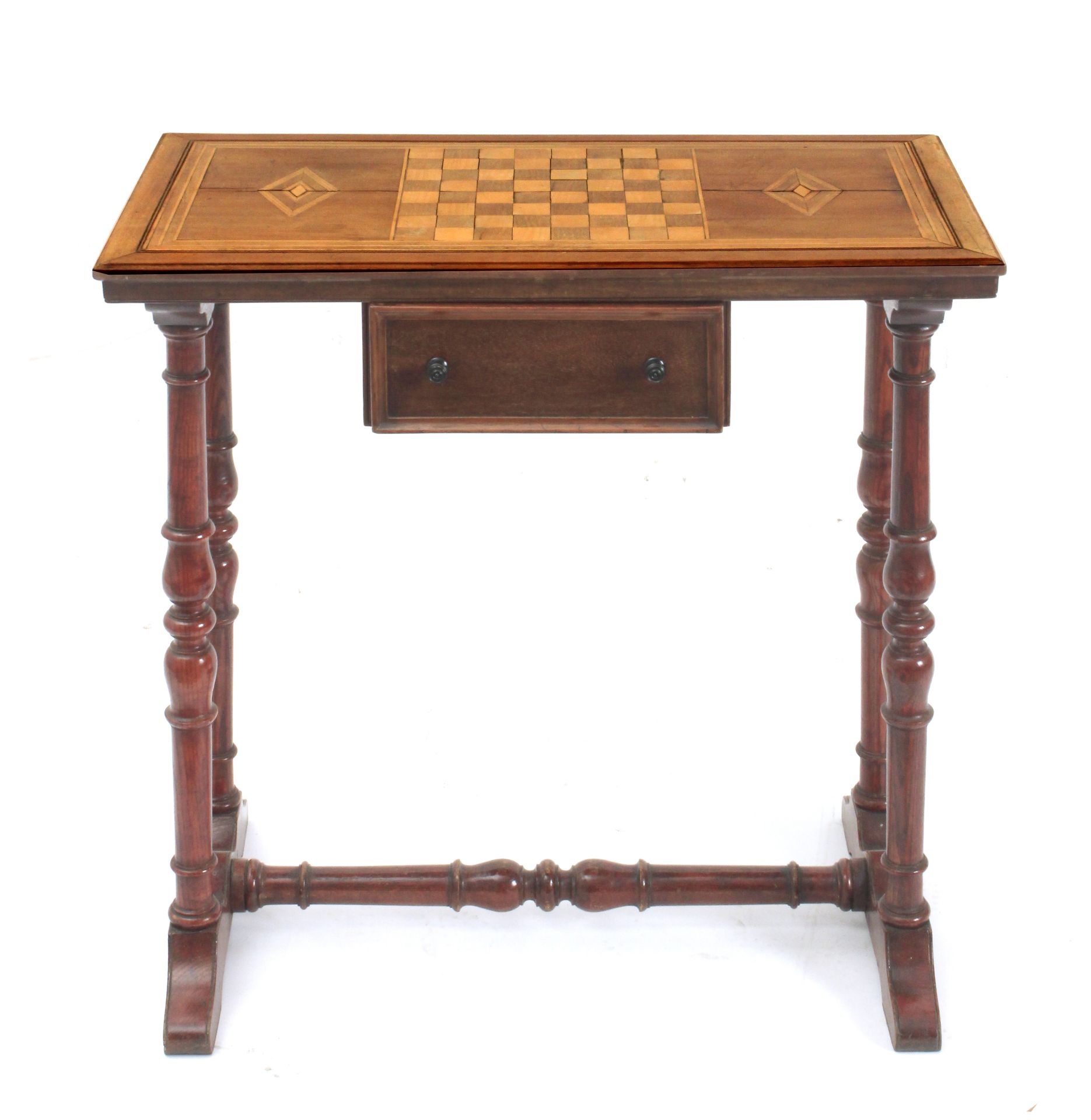 A 19th century mahogany Spanish game table - Image 2 of 3