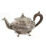 A 19th century silver Russian teapot