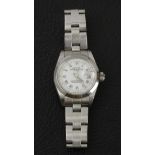 Rolex Oyster Perpetual Date. A ladies steel and gold wrist watch