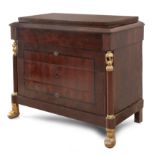 A Spanish mahogany chest of drawers circa 1840 from Ferdinand VII period