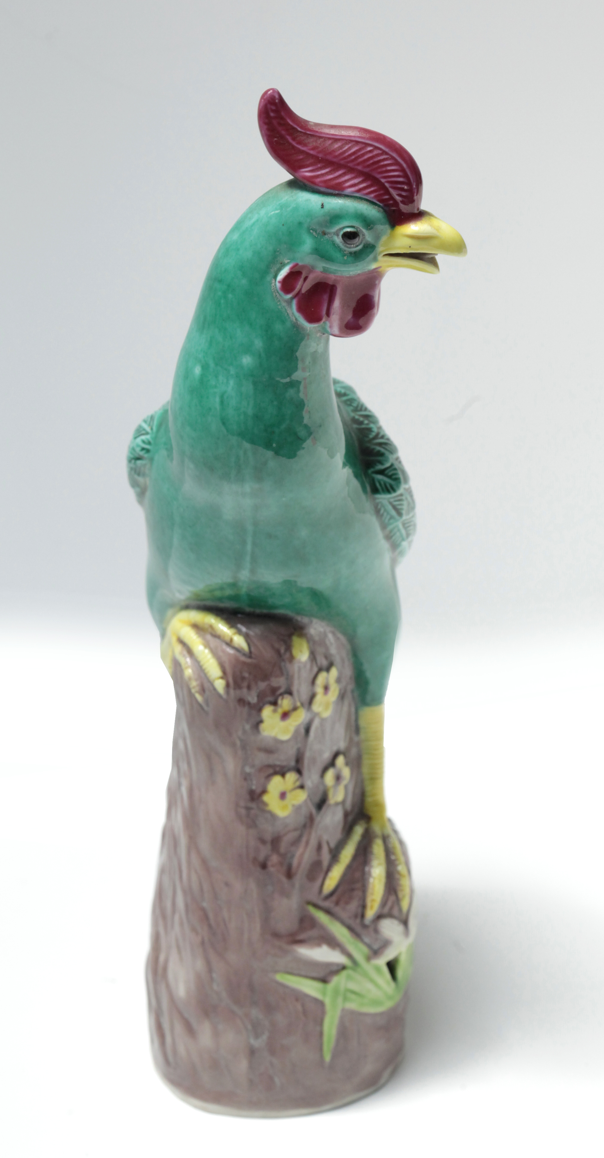 20th century Chinese school. A porcelain figure of a tropical bird - Image 2 of 5