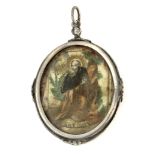 An 18th century Spanish silver reliquary pendant