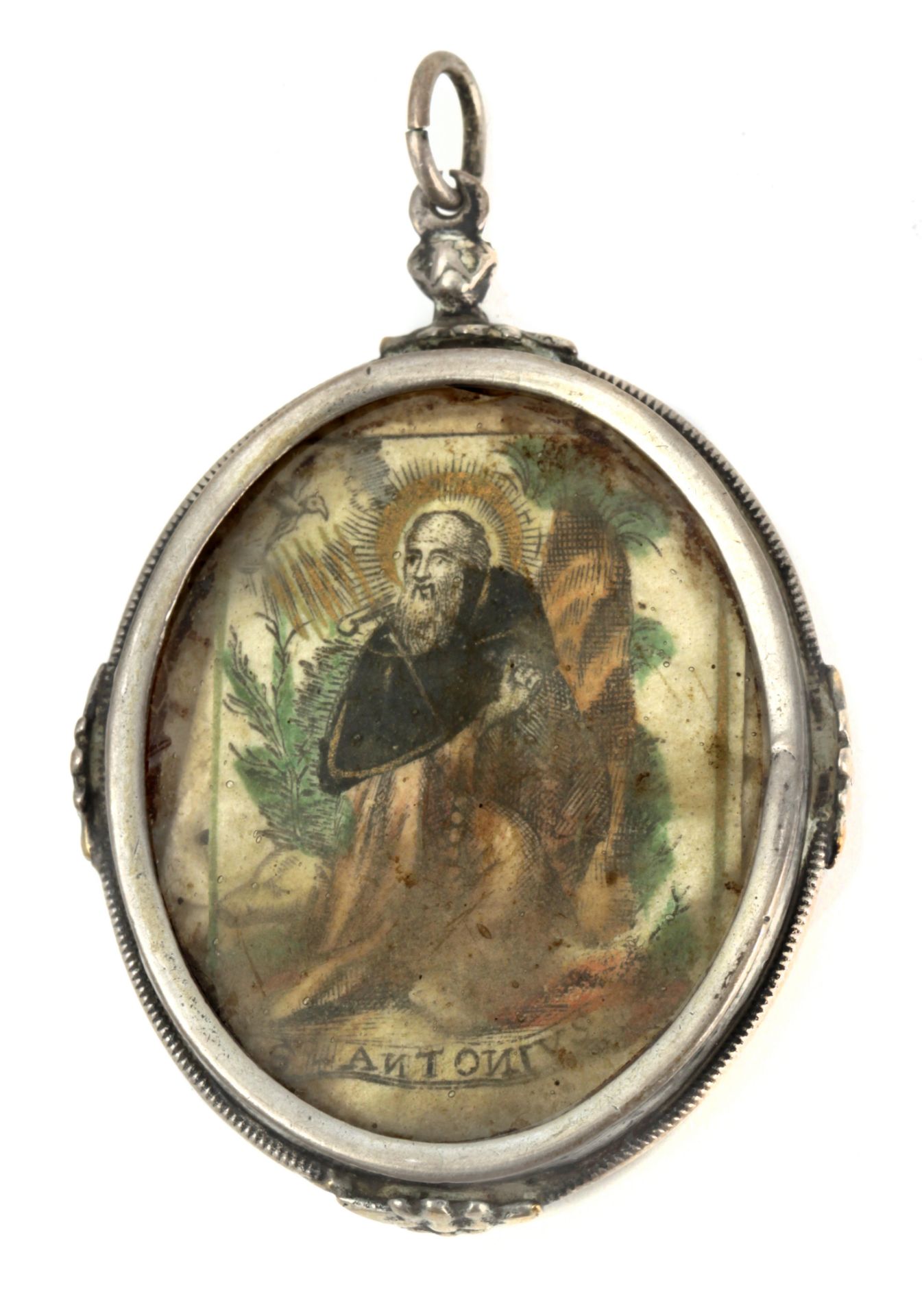 An 18th century Spanish silver reliquary pendant