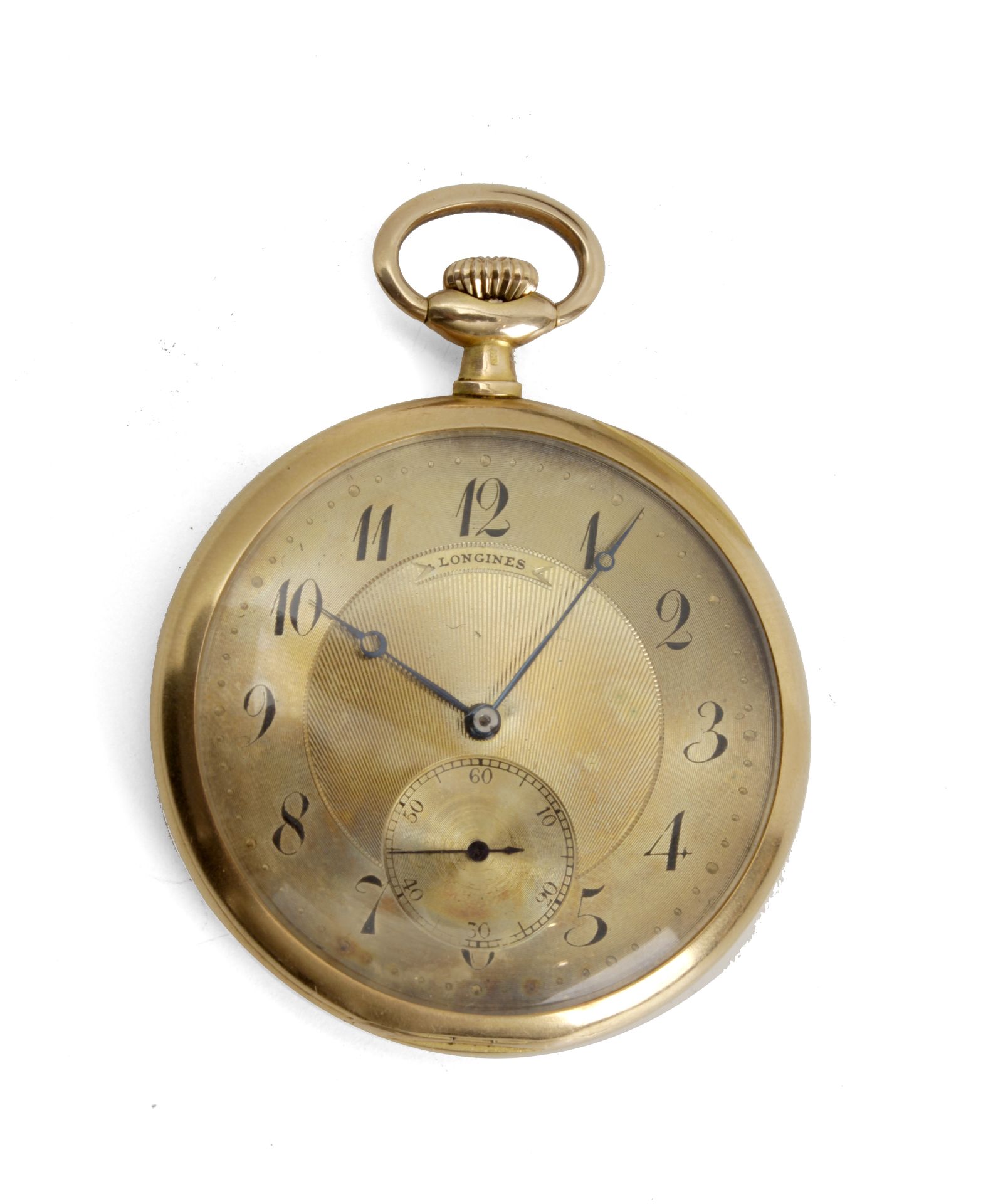 Longines. An 18k. yellow gold open face pocket watch circa 1900 - Bild 8 aus 13