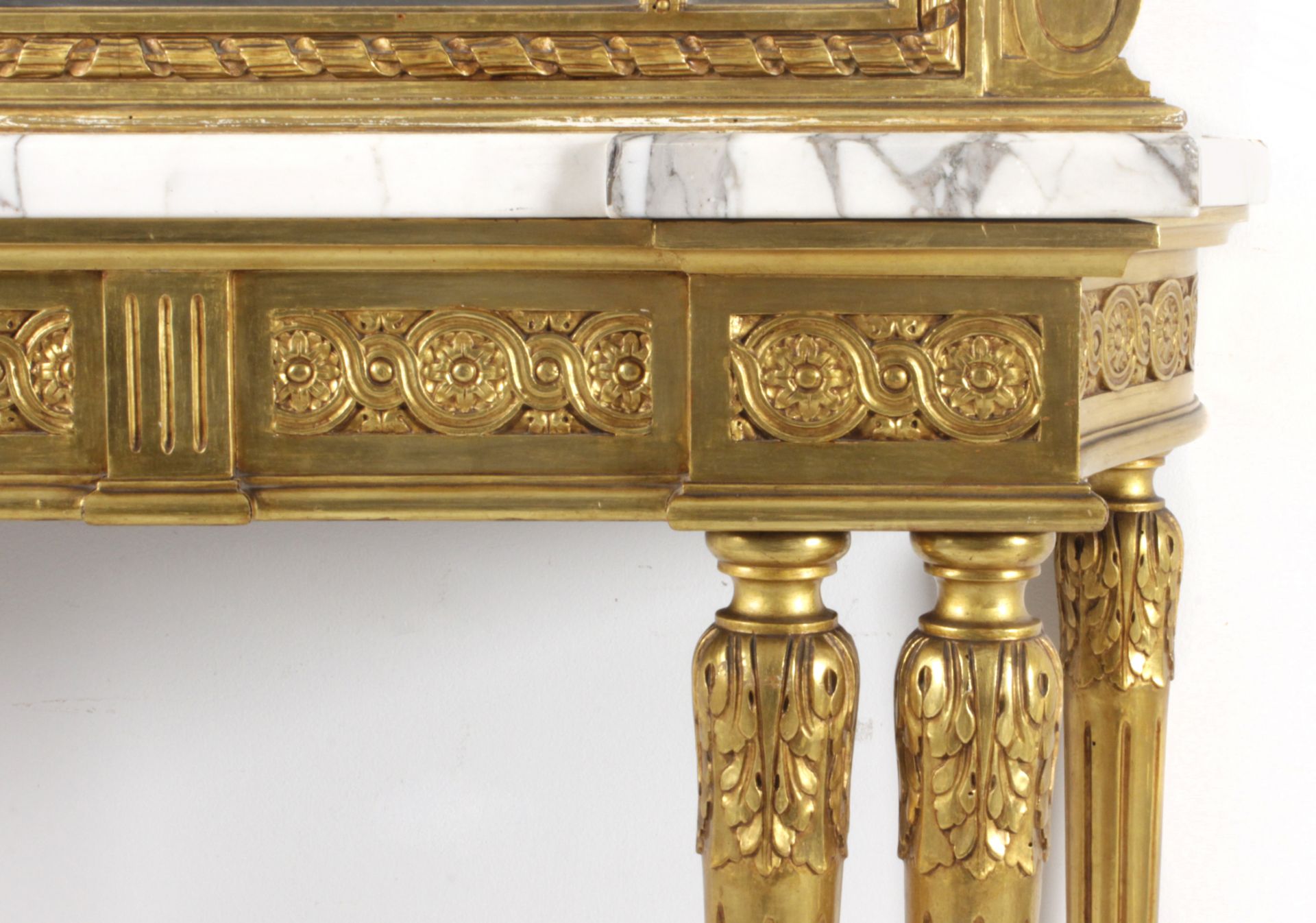 A 20th century Louis XVI style console table and mirror - Image 3 of 3