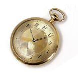 Longines. An 18k. yellow gold open face pocket watch circa 1900