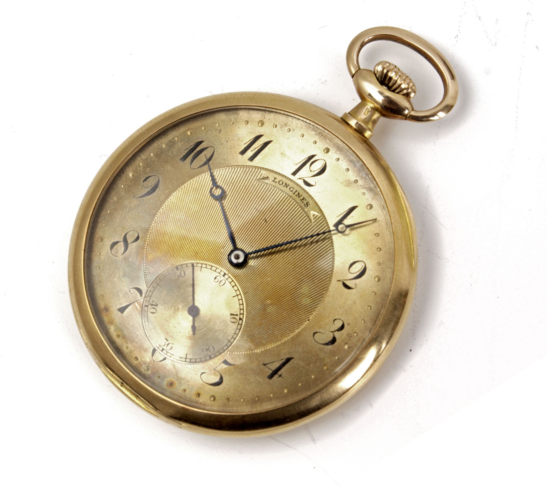 Longines. An 18k. yellow gold open face pocket watch circa 1900