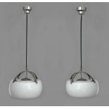 Vico Magistretti for Artemide circa 1960-1969. A pair of Omega ceiling lamps