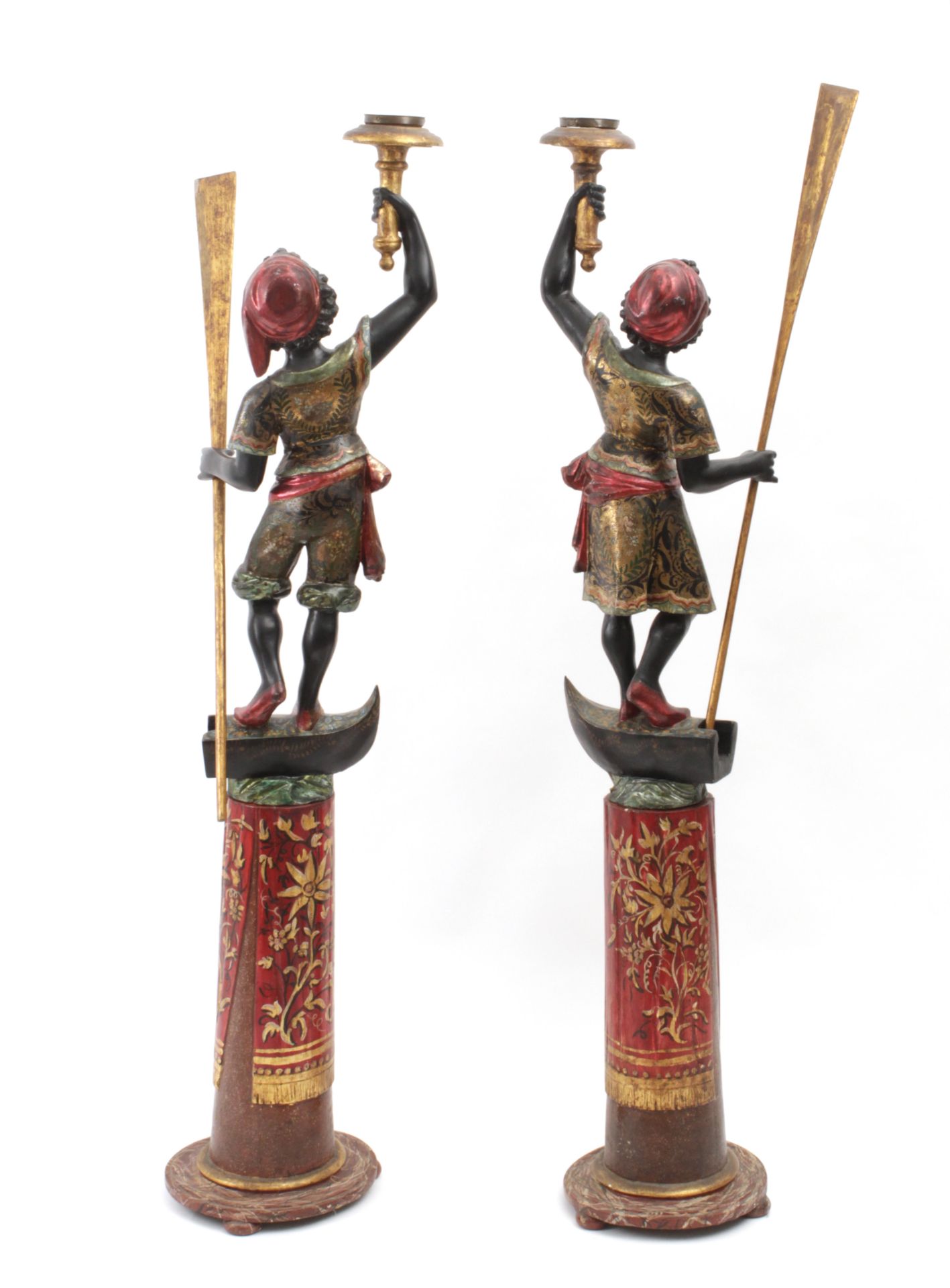 A pair of Venetian Blackamoor torch stands circa 1900 - Bild 2 aus 6