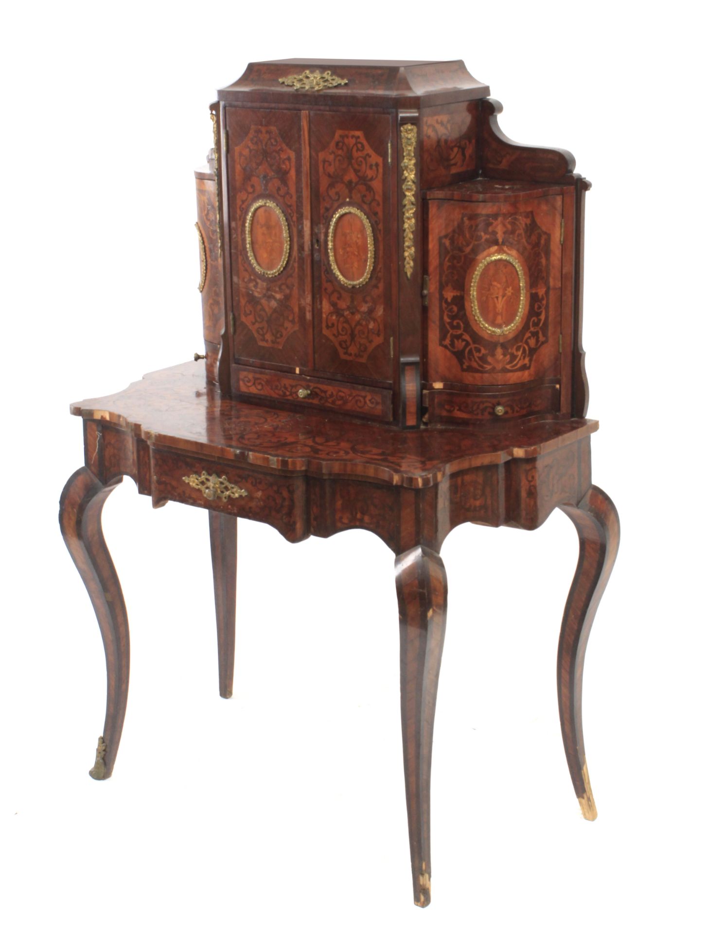 A Louis XV style rosewood dressing table circa 1900