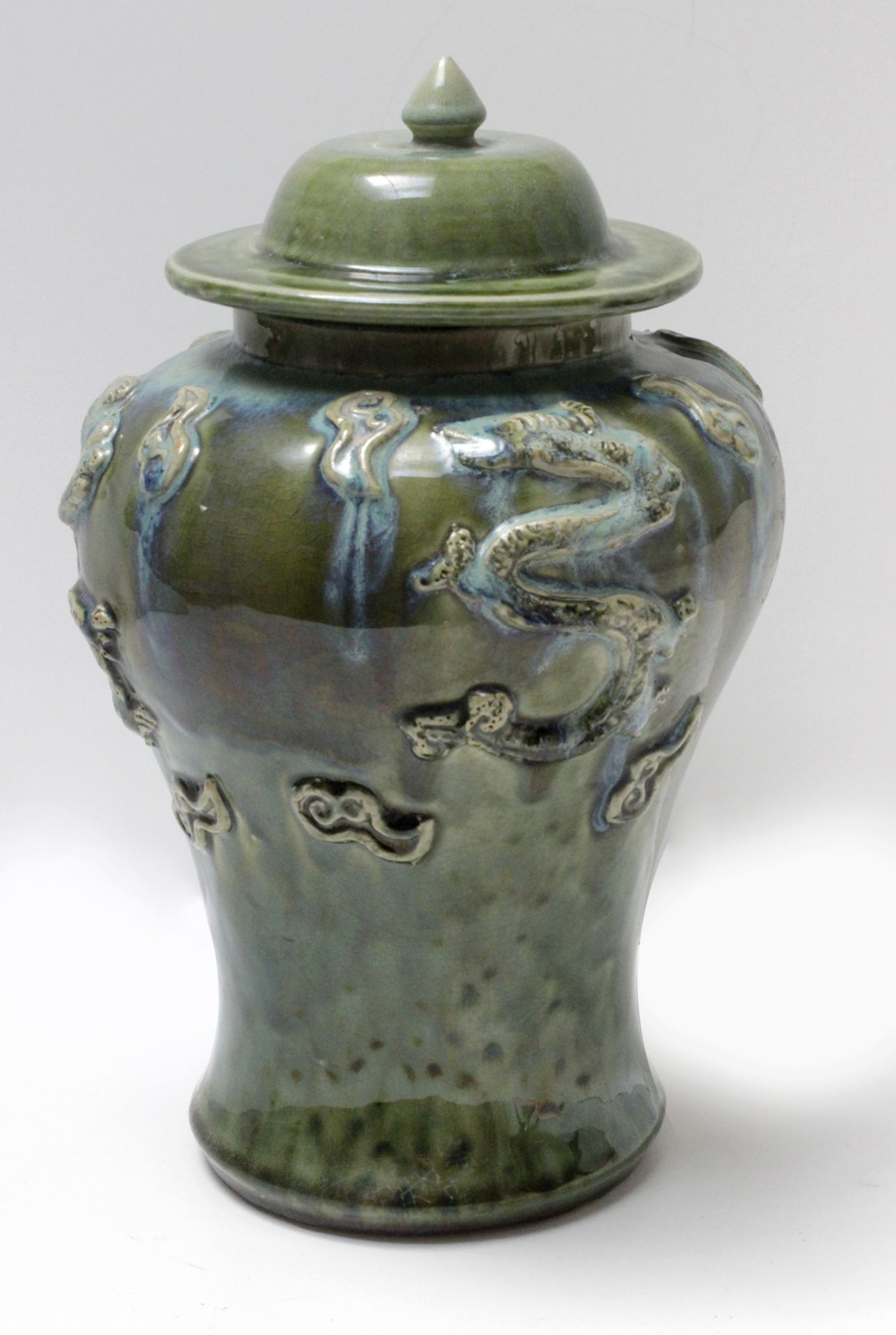 A 20th century Chinese porcelain vase with its cover