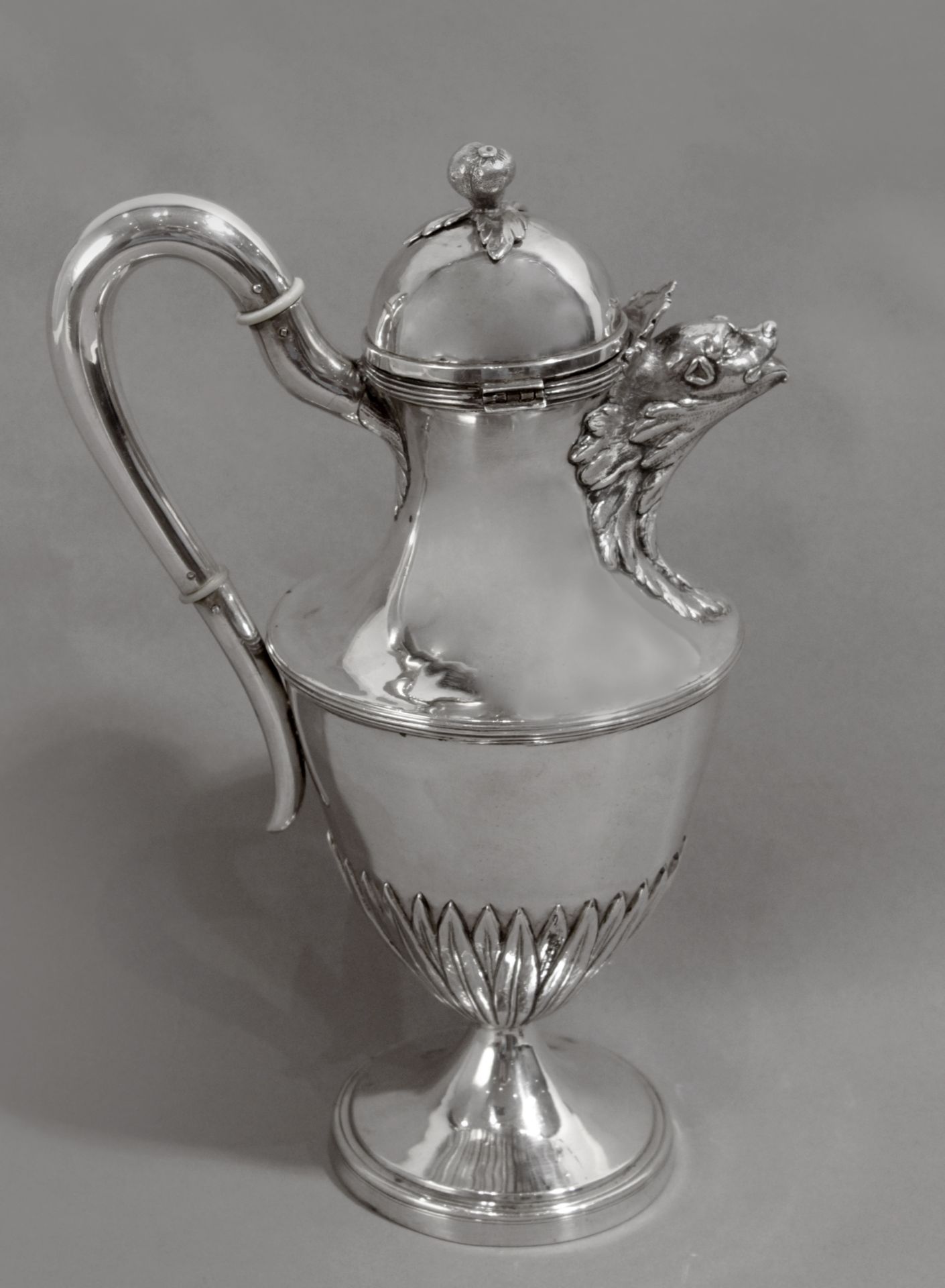 An 18th century silver jug with hallamarks from Barcelona - Image 2 of 3