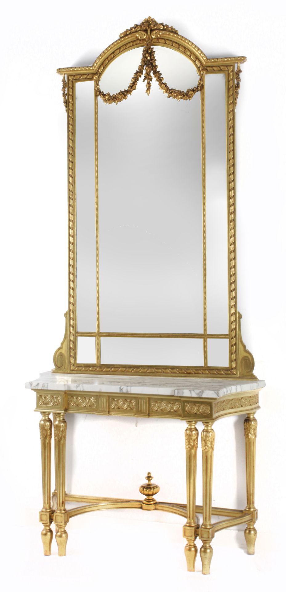 A 20th century Louis XVI style console table and mirror - Image 2 of 3