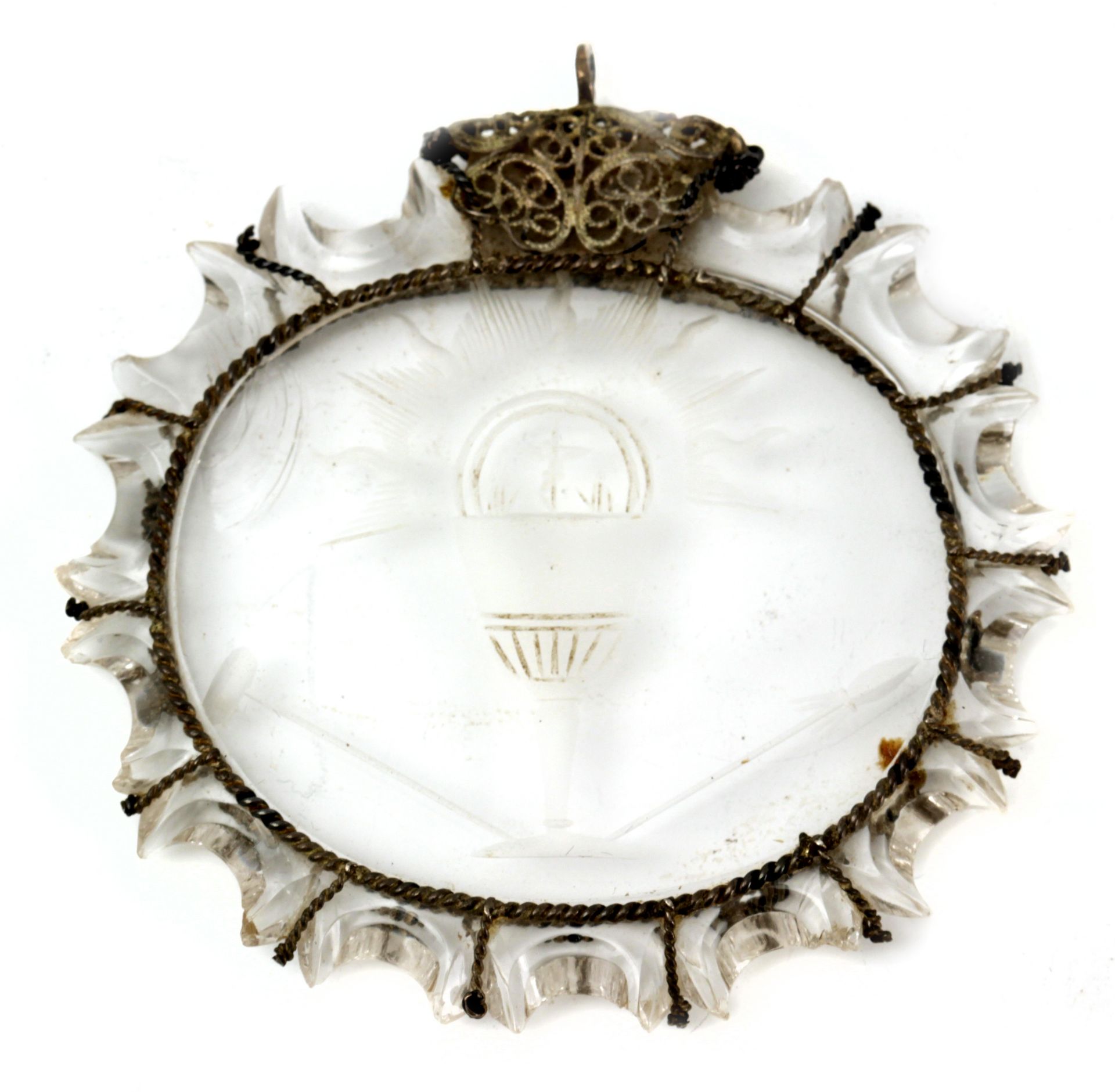 A 17th century Spanish silver reliquary pendant