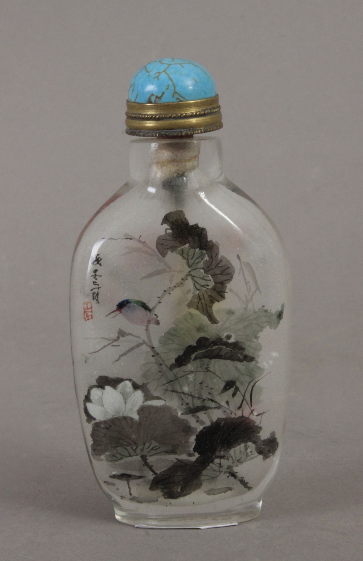 A first third of 20th century snuff bottle in Peking glass