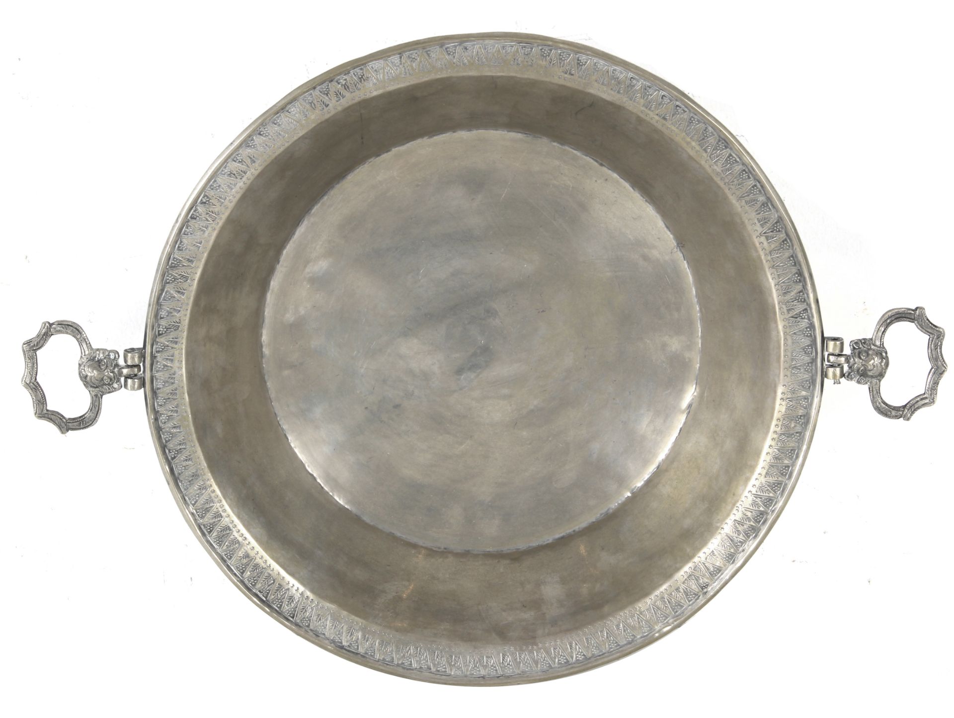 Early 20th century silver Colonial brazier from the Viceroyalty of Peru