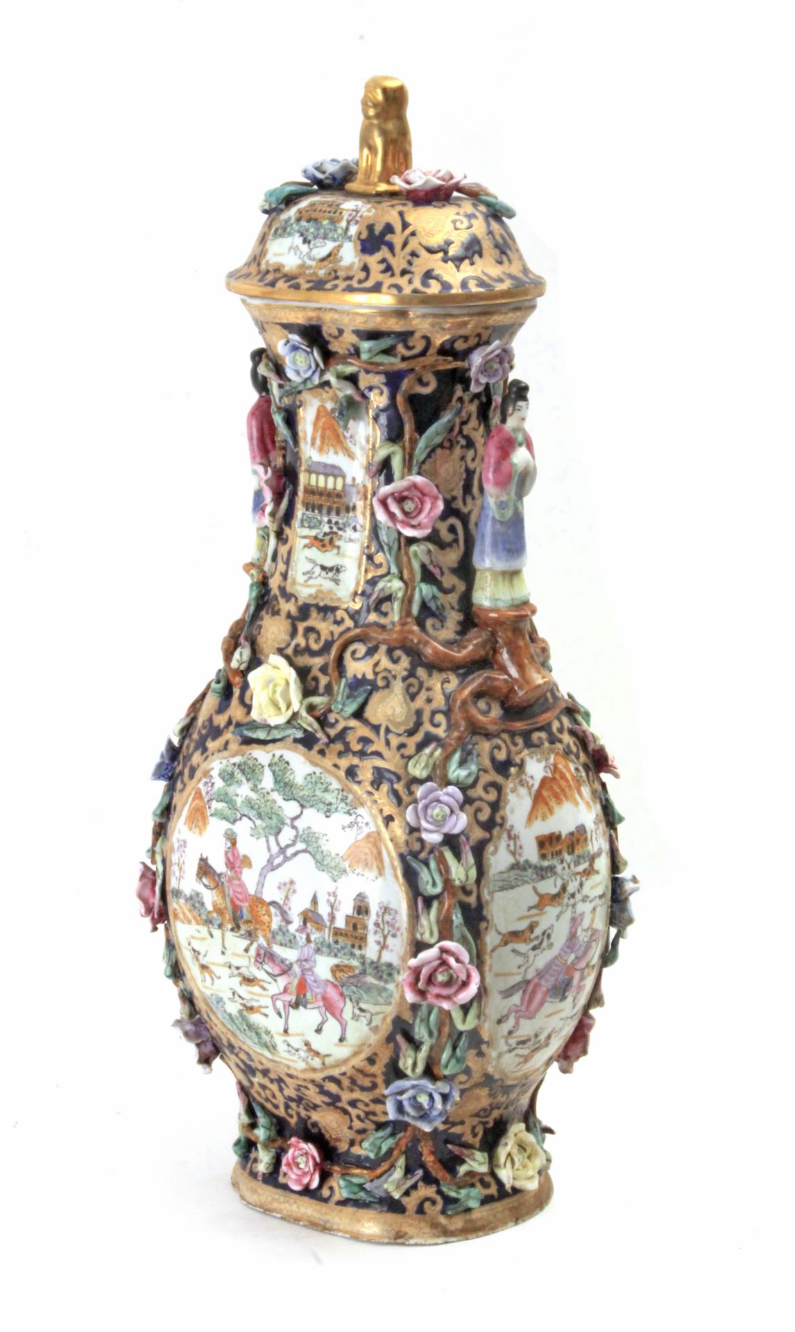 A 19th century Chinese vase and cover in Famille Rose porcelain - Bild 3 aus 9