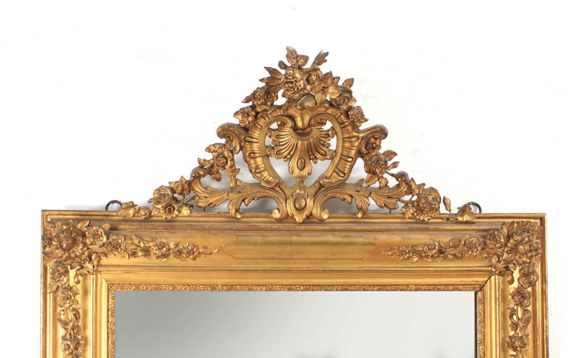 Last third of 18th century carved and gild mirror - Image 2 of 2