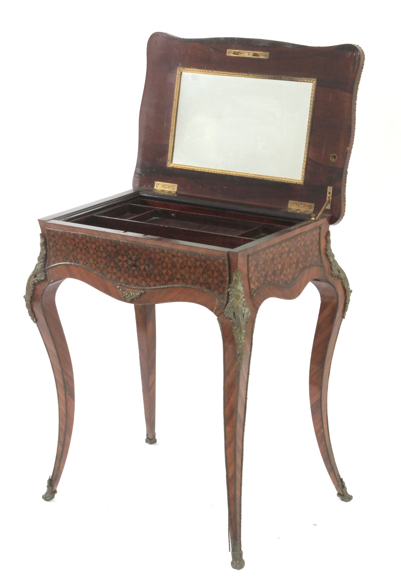A Napoleón III style rosewood dressing table circa 1900