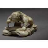 A 19th century Japanese netsuke. Signed Hidekazu (Shuichi)