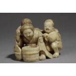 A Japanese netsuke from Edo period circa 1825-1850. Signed Ono Ryoko