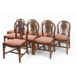 A 19th century set of eight mahogany chairs and two armchairs