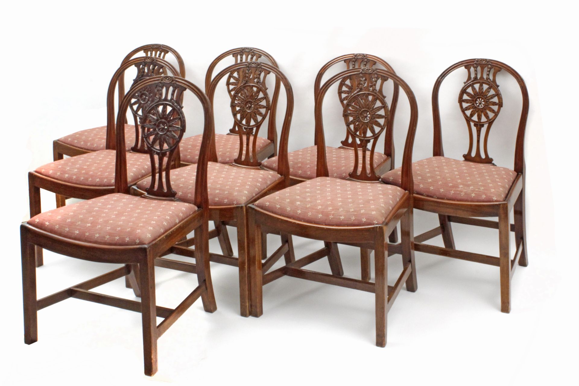 A 19th century set of eight mahogany chairs and two armchairs