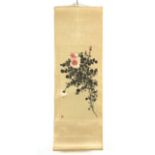 A 20th century Chinese scroll depicting roses