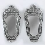 A pair of 20th century Venetian mirrors