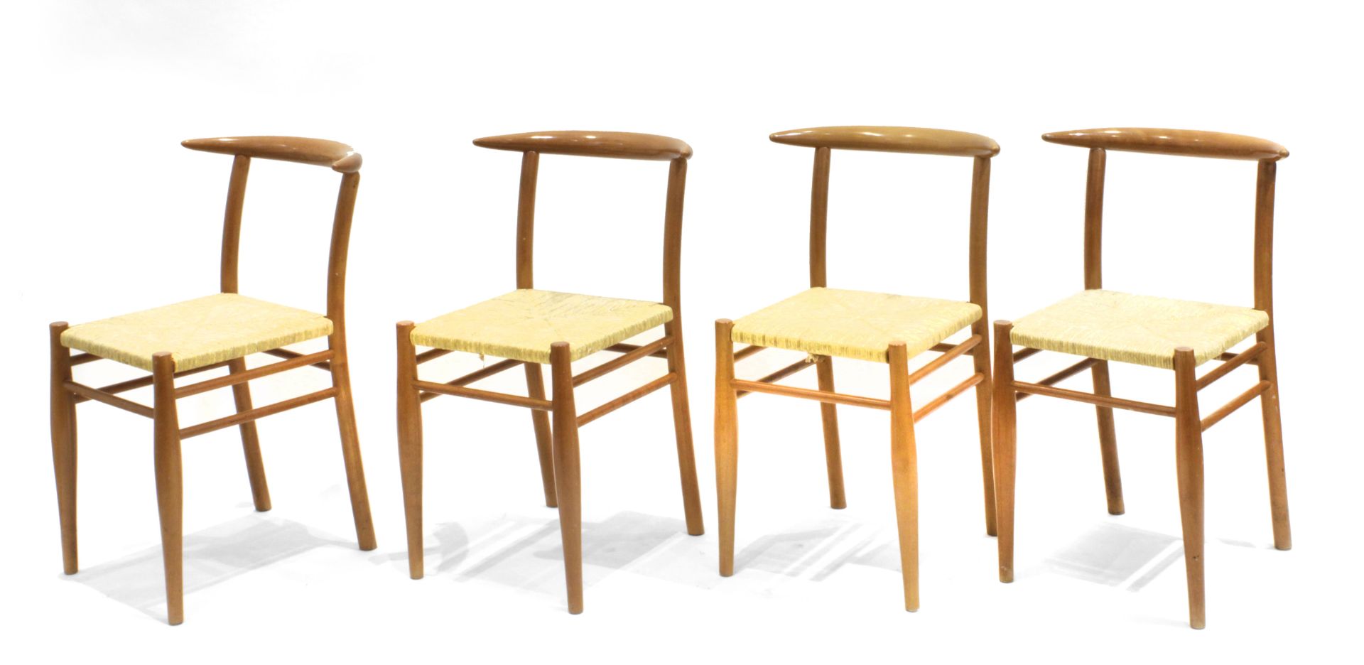 Philippe Starck for Driade circa 1980-1989. A set of eight "Bullhorn Aleph" chairs