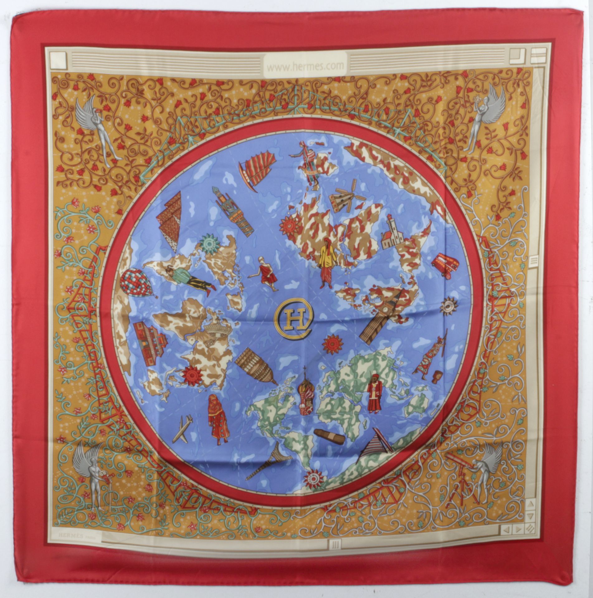 Hermès "www.hermes.com" scarf